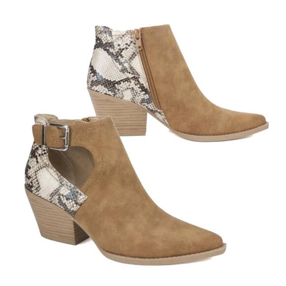 SALE Seven Dials Queensbury western ankle boots snake - Picture 1 of 6